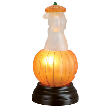 Old World Christmas Rotating Ghost Pumpkin Halloween Light
