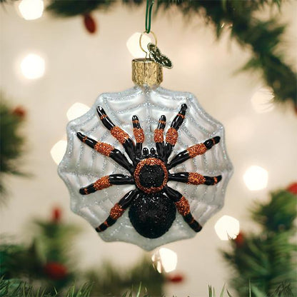 Old World Christmas Tarantula Spider in Web Halloween Collectible Halloween Ornament