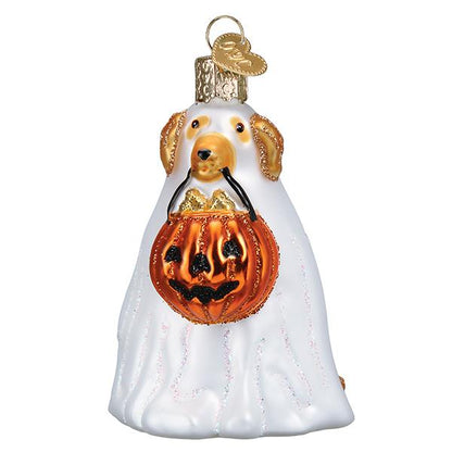 Old World Christmas Trick-or-treat Pooch Ghost Dog Halloween Collectible Halloween Ornament