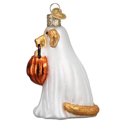 Old World Christmas Trick-or-treat Pooch Ghost Dog Halloween Collectible Halloween Ornament