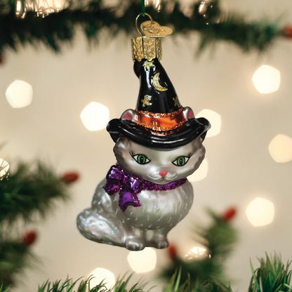 Old World Christmas Witch Kitten Halloween Collectible Halloween Ornament