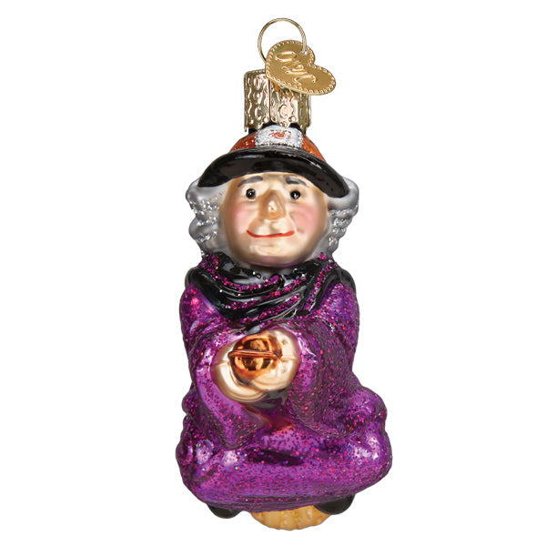 Old World Christmas Witch On Broomstick Halloween Collectible Halloween Ornament