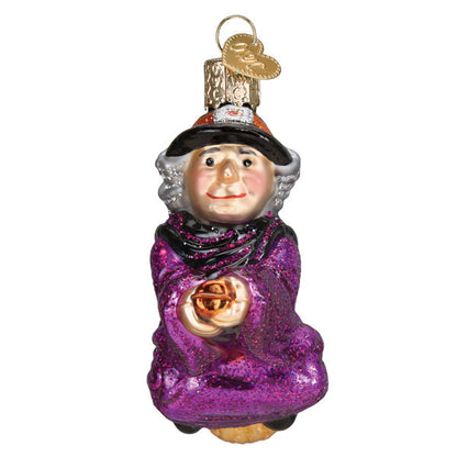 Old World Christmas Witch On Broomstick Halloween Collectible Halloween Ornament