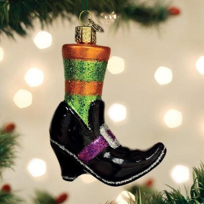 Old World Christmas Witches Shoe Halloween Collectible Halloween Ornament