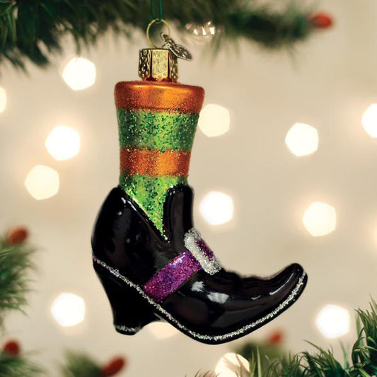 Old World Christmas Witches Shoe Halloween Collectible Halloween Ornament