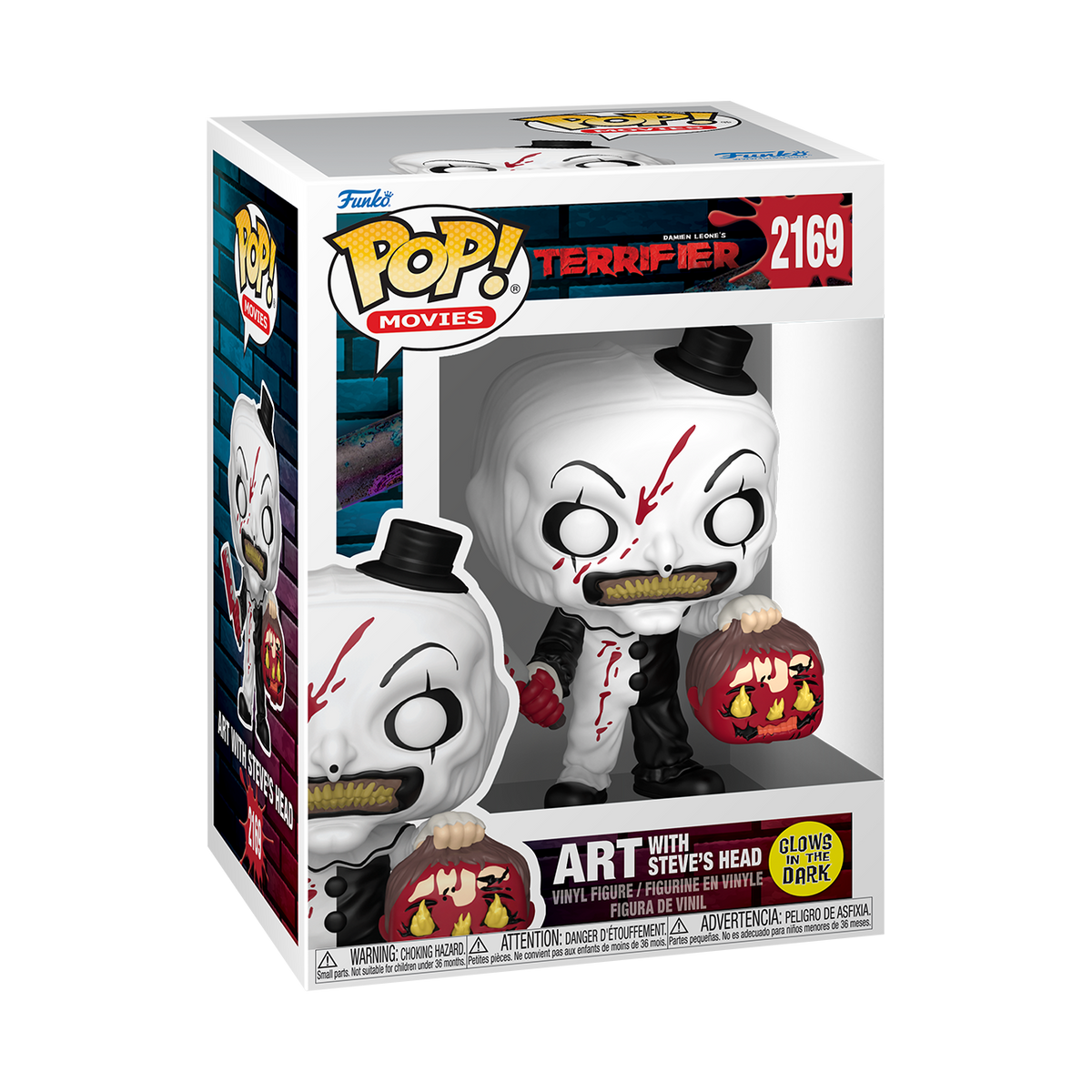 Art W/ Head - Glow-In-The-Dark Terrifier Funko! Pop #2169 Vinyl Figure | Horror Collectible Gift | NYC Halloween Store