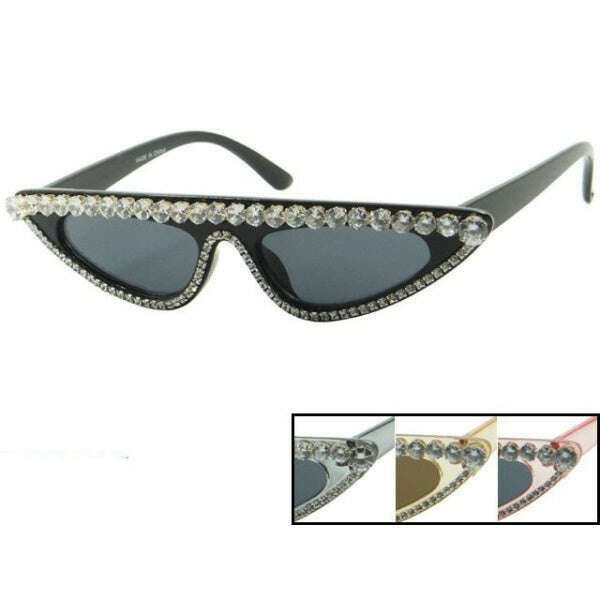 Sharp Rhinestone Sunglasses | Novelty Sunglasses NYC | Costume Eyewear