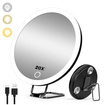 Rechargeable Lighted Makeup Mirror with Magnification