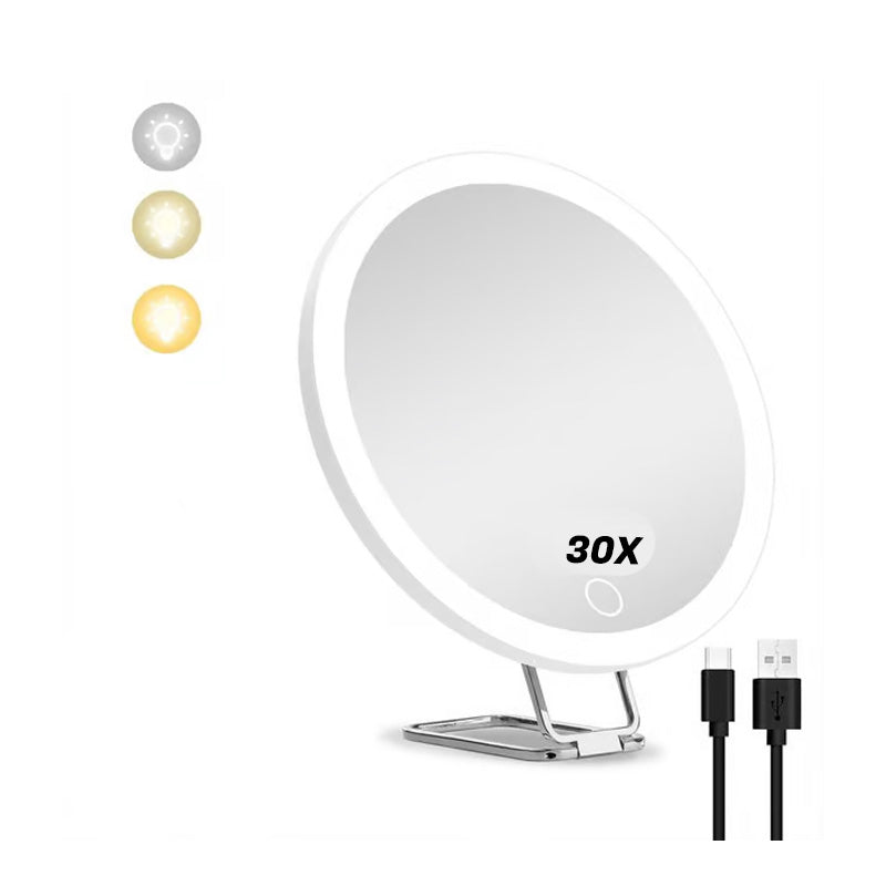Rechargeable Lighted Makeup Mirror with Magnification
