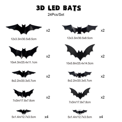 🦇Halloween 3D Bat LED Wall Light Decor