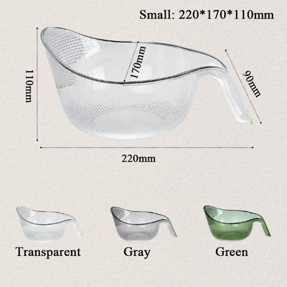 Multipurpose Rice Washing Bowl Strainer with Handle