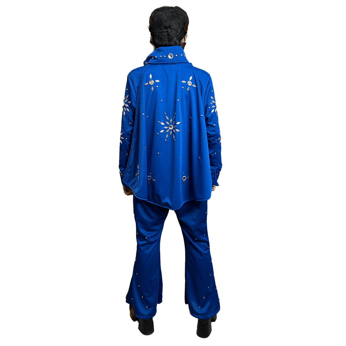 Supreme Vegas High Fashion Elvis Presley Blue Jumpsuit Adult Costume | Halloween Costume NYC | Cosplay Costume Shop