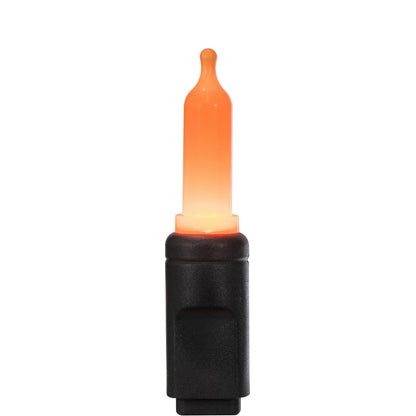 Vickerman 50 Count Halloween Orange and Purple LED Light Strand on Black Wire, Commercial Grade Light Strand, Halloween Decorations
