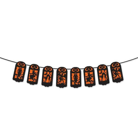 Vintage Halloween Streamer-Silhouettes | Halloween Decor NYC | Haunted Home Decoration